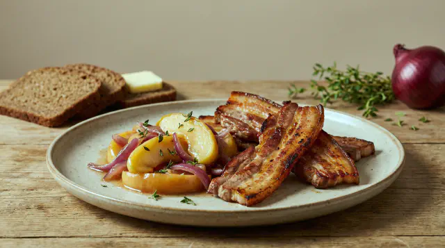 Air Fryer Æbleflæsk (Danish Apples and Bacon)