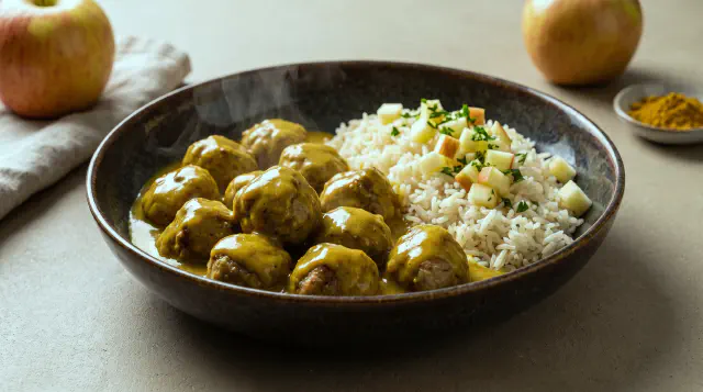 Air Fryer Danish Meatballs in Curry (Boller i Karry)