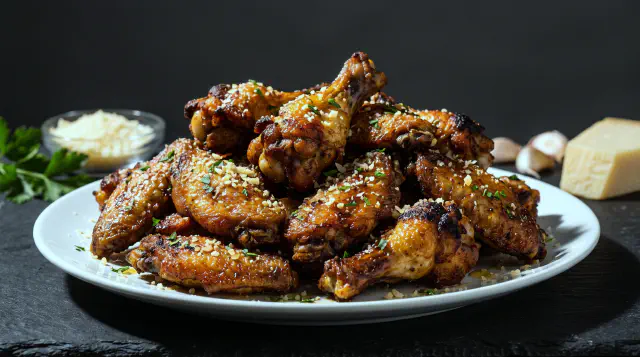 Air Fryer Garlic Parmesan Wings