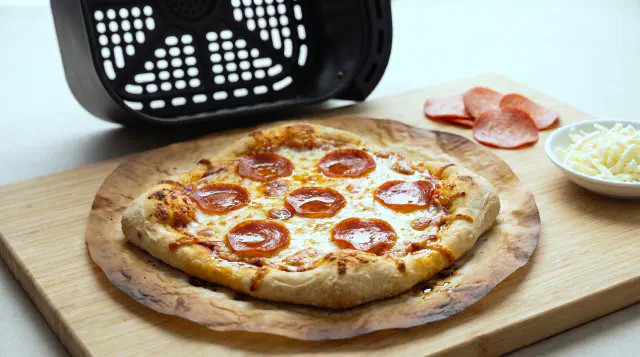 Air Fryer Pepperoni Pizza