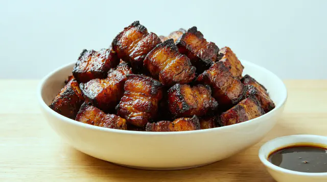 Air Fryer Pork Belly Bites