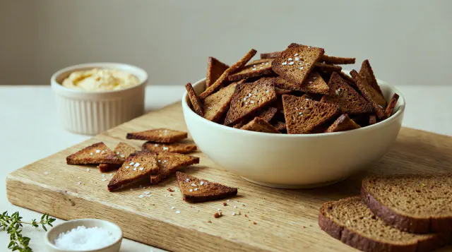 Air Fryer Rye Bread Chips (Rugbrødschips)
