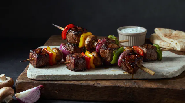 Air Fryer Steak Kebabs