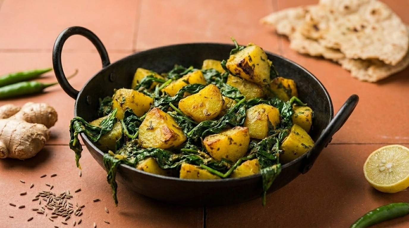 Aloo Saag – Spiced Spinach and Potatoes