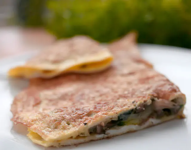 American omelette - with mushroom filling