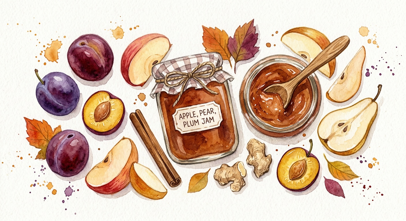 Apple, Pear and Plum Jam