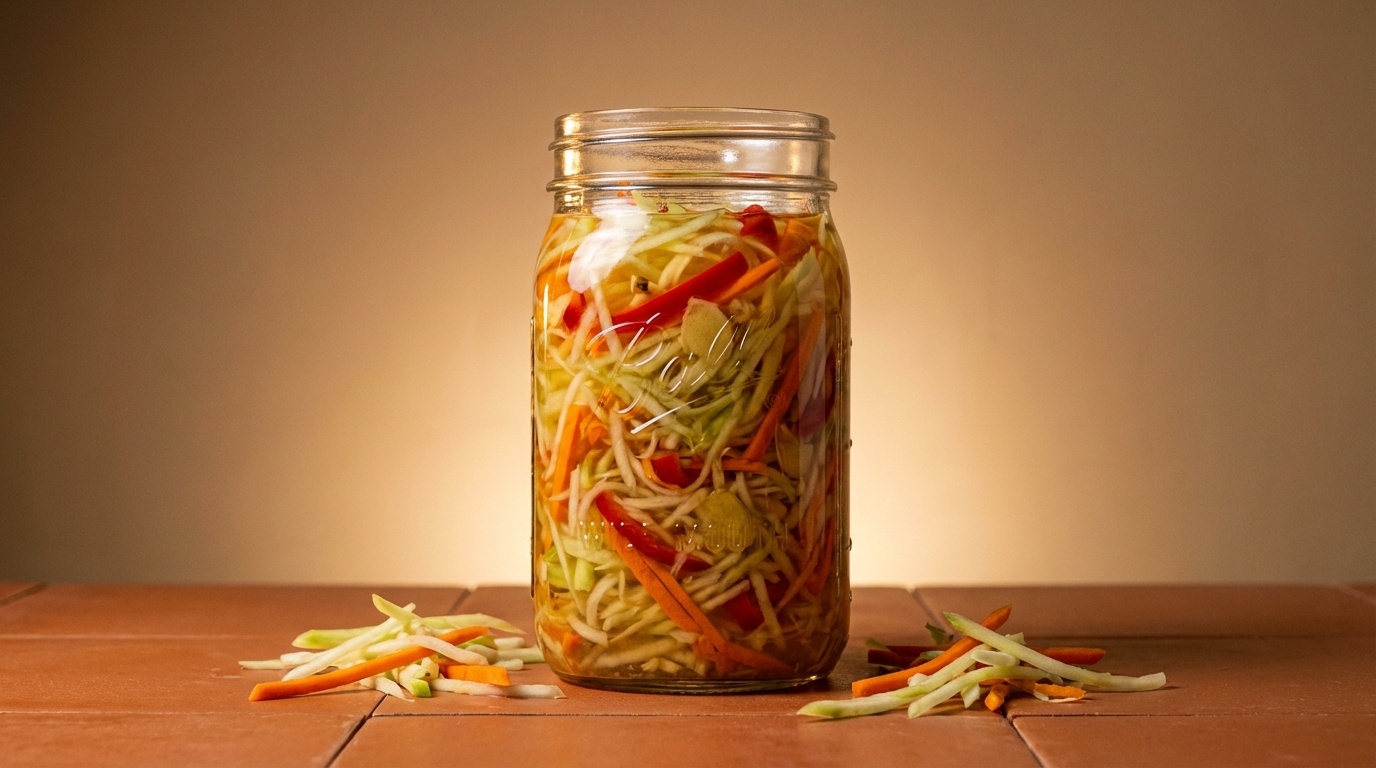 Atchara (Filipino Pickled Green Papaya)