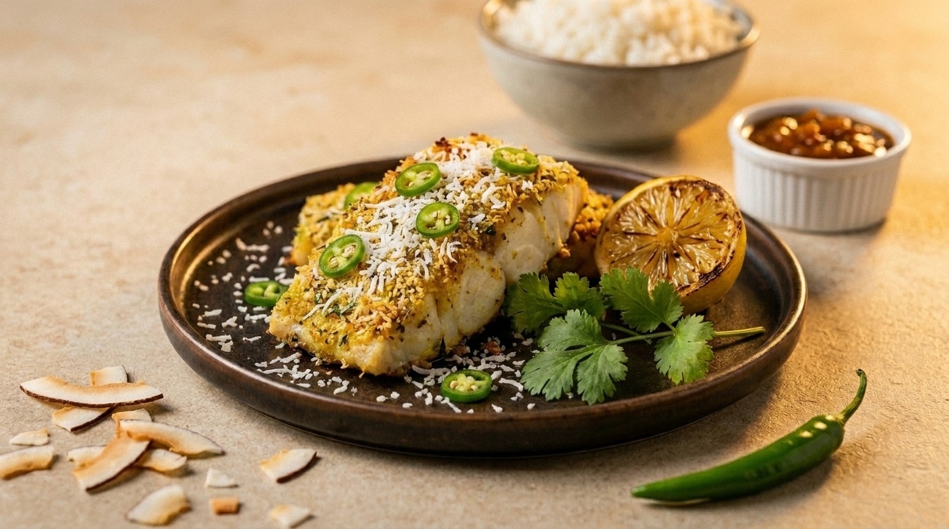 Baked Spiced Cod Steaks