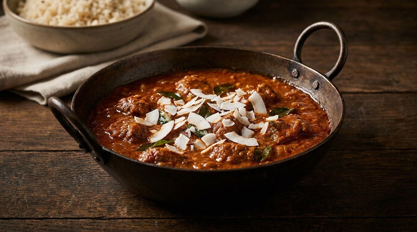 Balti Lamb Madras with Tomatoes and Coconut