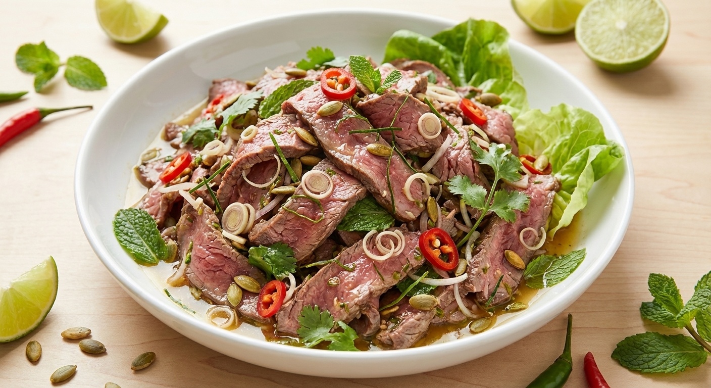 Beef Ceviche with Lemongrass (Pla Neua)