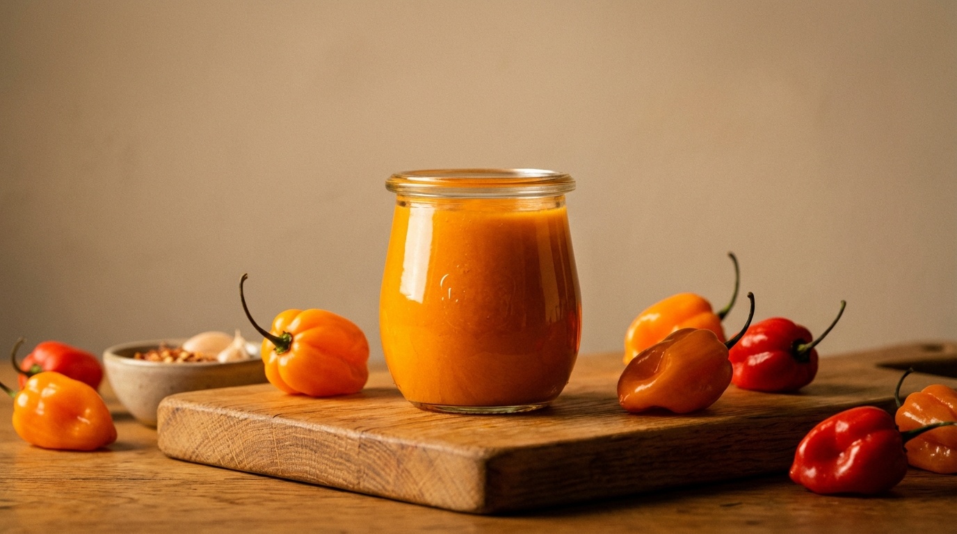 Homemade Belizean Habanero Pepper Sauce