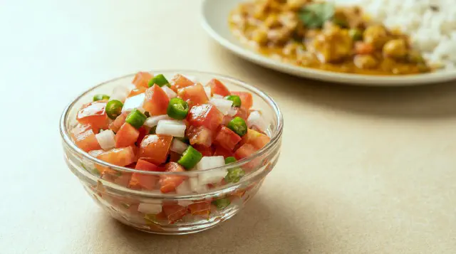 Cachumber Salad with Onion and Tomato