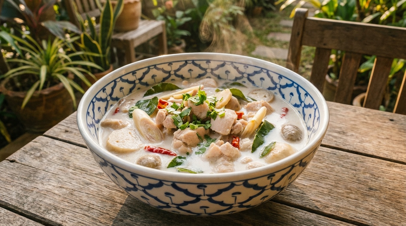 Coconut Galangal Chicken Soup (Tom Ka Gai)