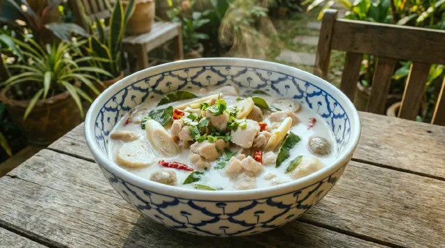 Coconut Galangal Chicken Soup (Tom Ka Gai)