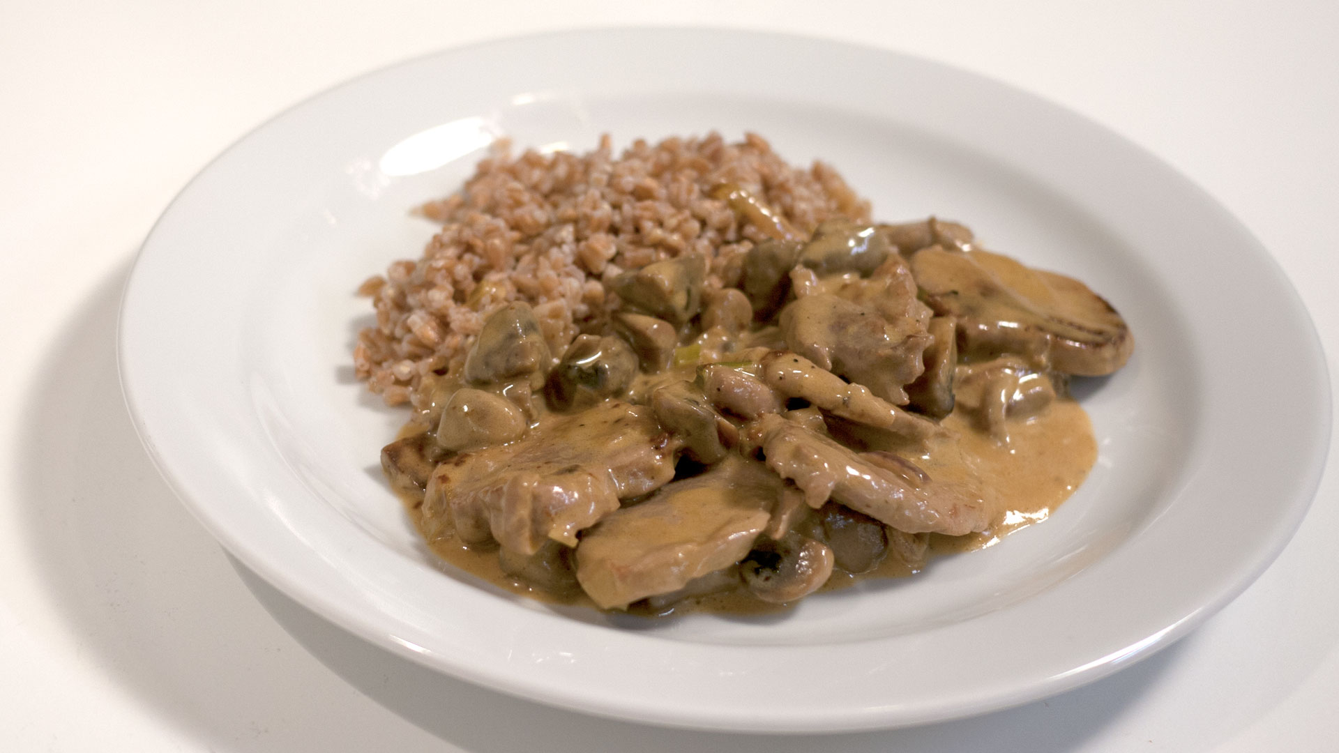 Creamy Pork Tenderloin with Mushrooms