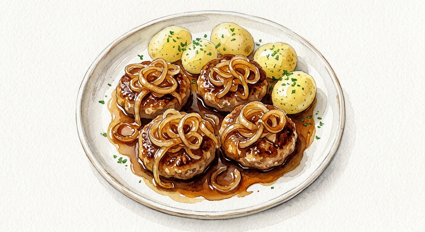 Danish Beef Patties with Onions