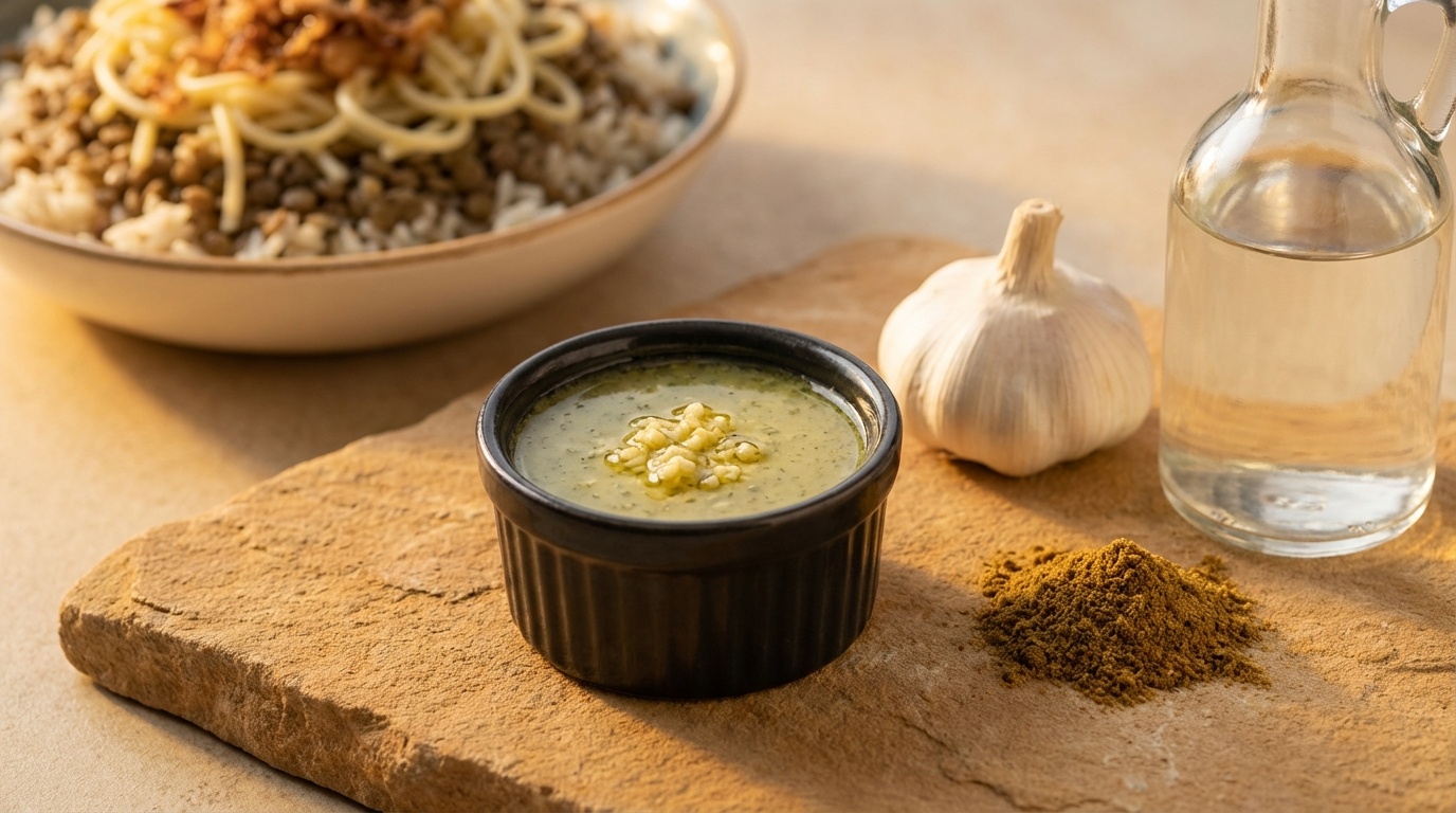 Daqqa (Egyptian Garlic-Vinegar Sauce)