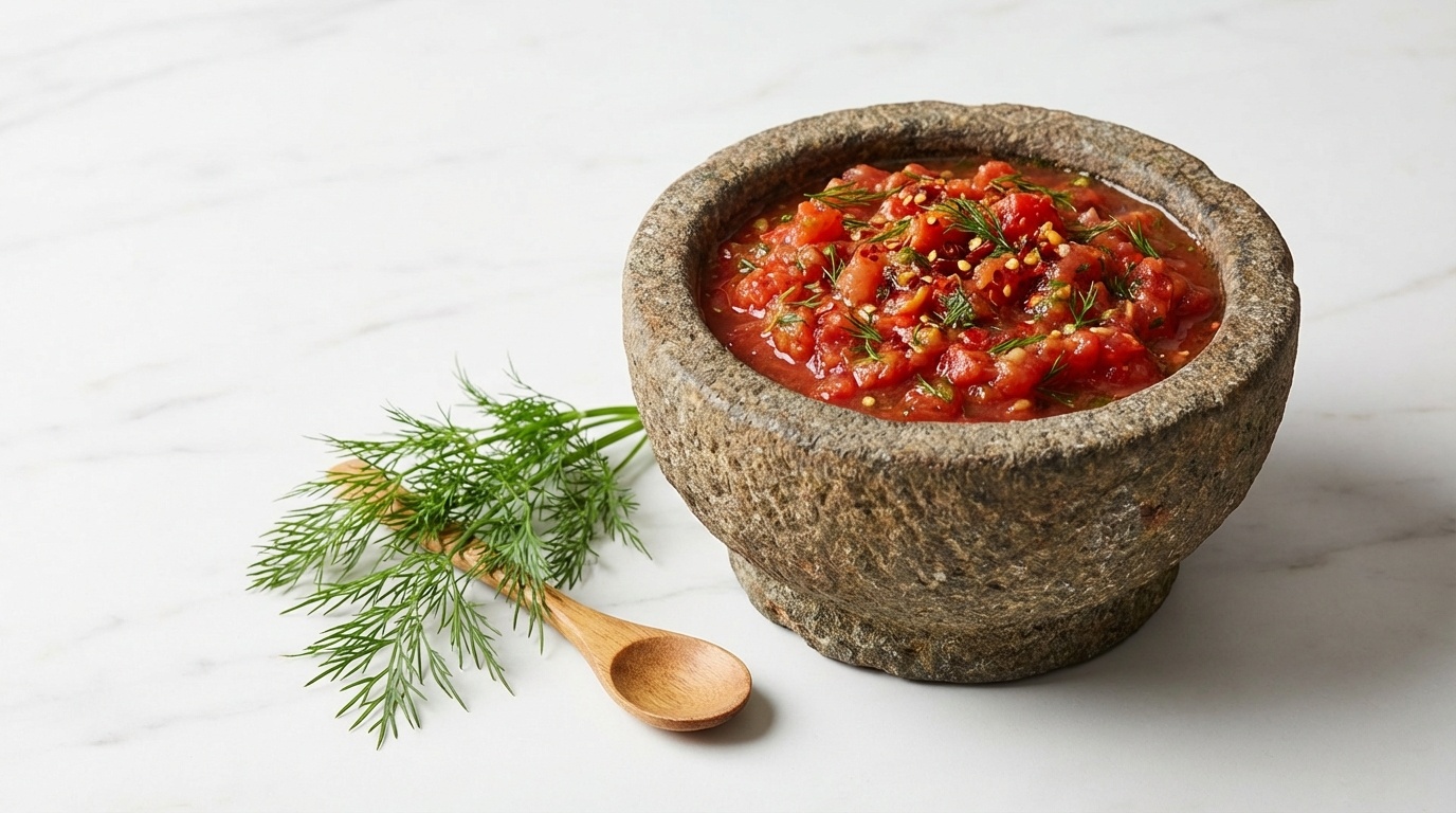 Daqqa Ghazzawiyye (Gazan Tomato-Dill Salsa)