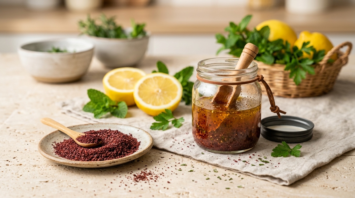 Fattoush Dressing (Lebanese Sumac Vinaigrette)