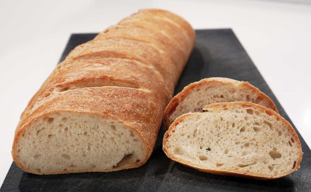 French Bread - Slow fermentation with a wet pre-ferment (poolish)