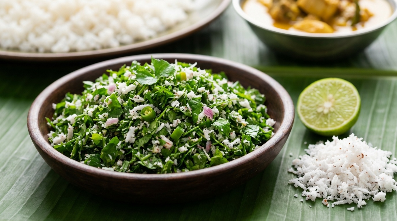 Gotukola Sambol (Pennywort Salad)