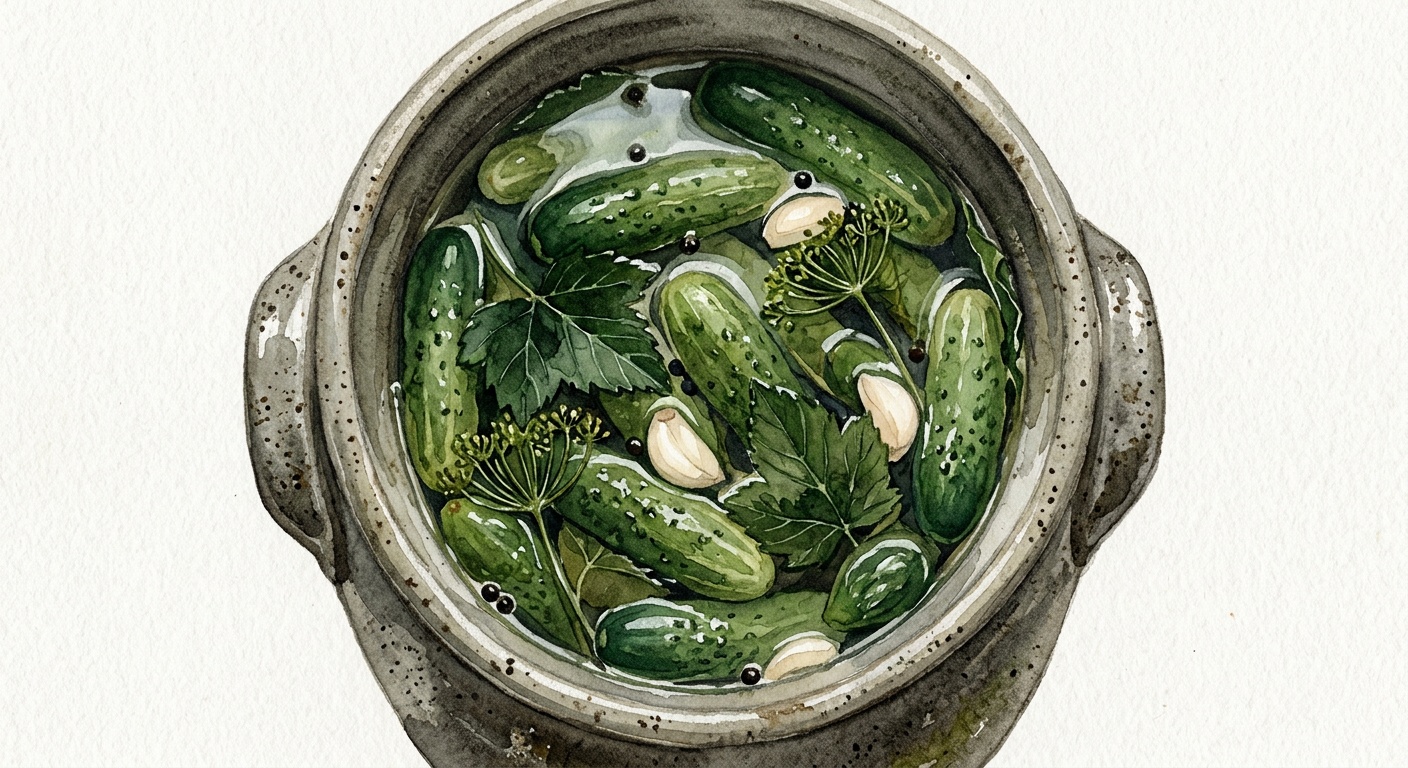 Grandmother's Brine Pickles (Salt Cucumbers)