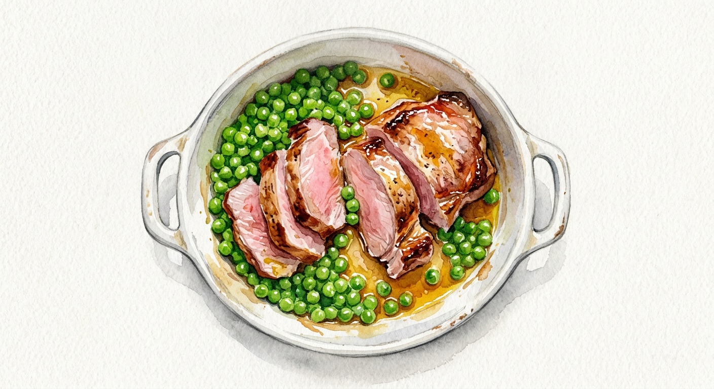 Hamburger Patties Baked with Peas