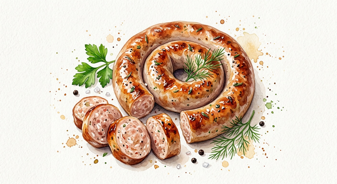 Homemade dinner sausage - danish medister