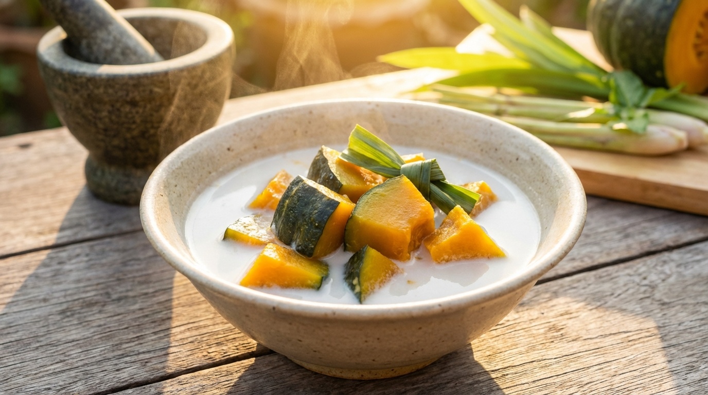Kabocha Squash Coconut Soup (Faktong Gaeng Buad)