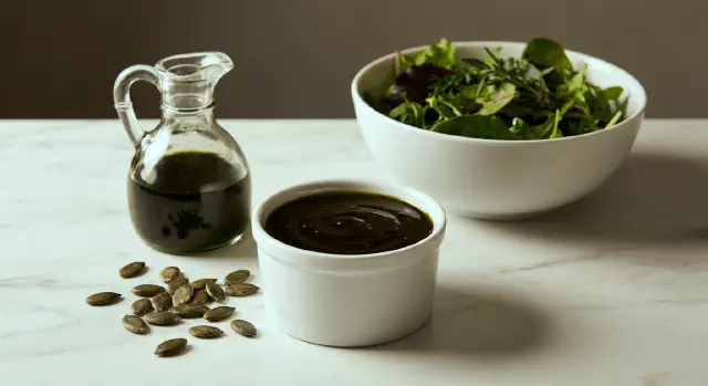 Kuerbiskernoel-Dressing (Styrian Pumpkin Seed Oil Dressing)