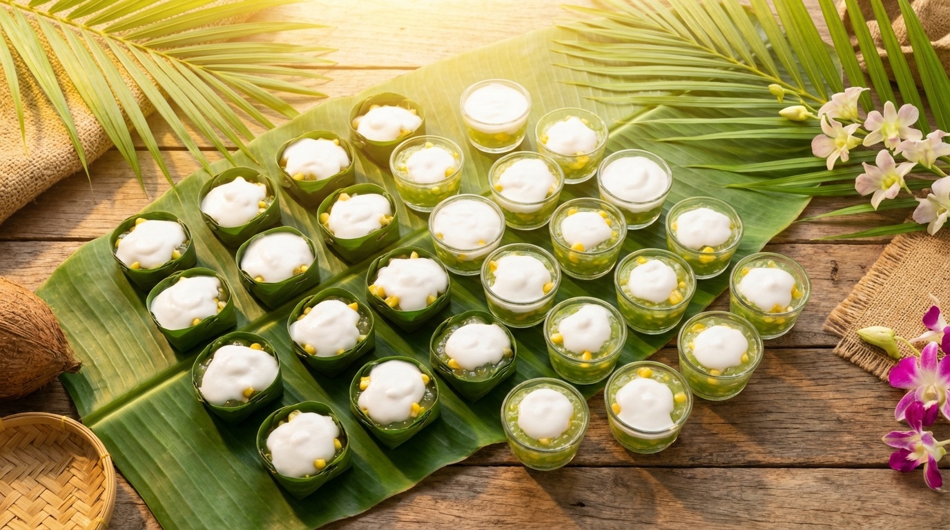 Layered Coconut Pudding Cups (Tako)