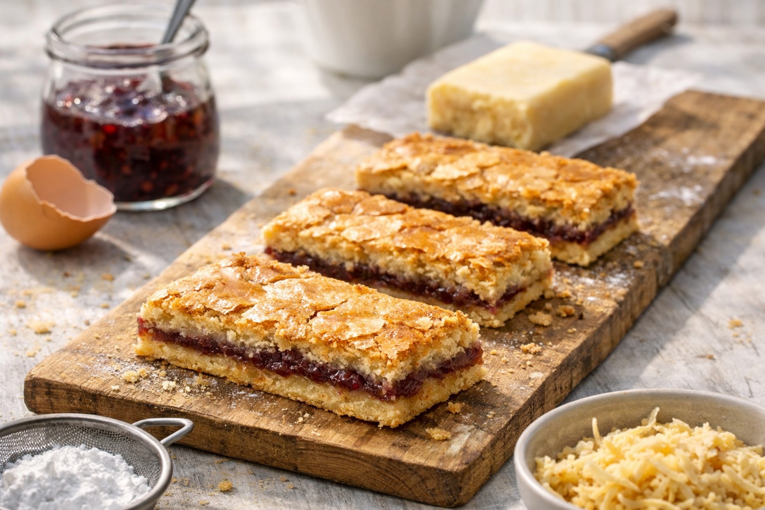 Makronsnitter - Danish Macaroon Pastry Slices