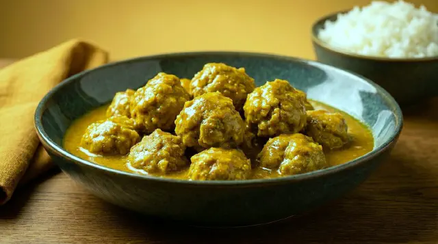Meatballs in curry sauce