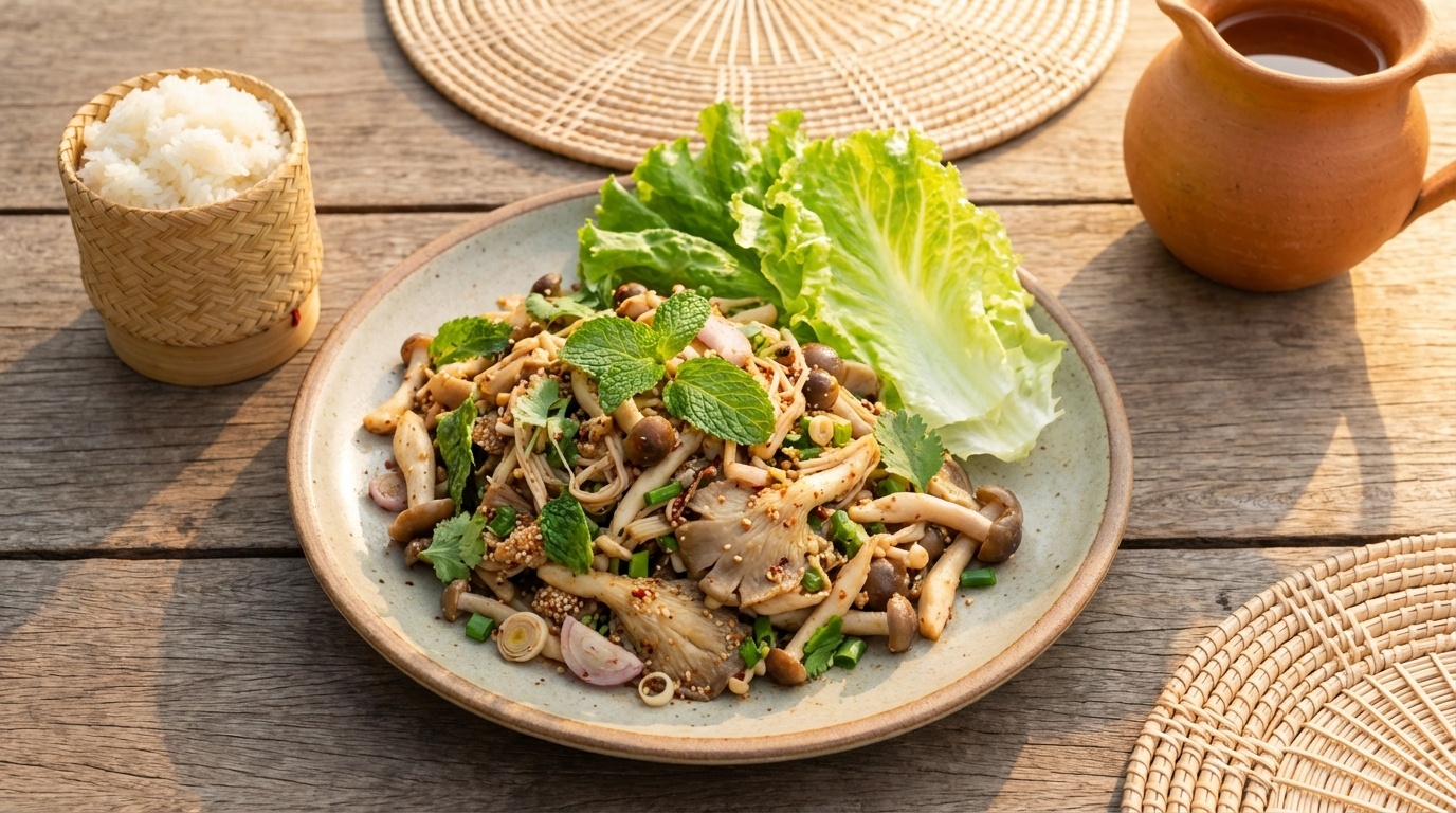 Mixed Mushroom and Mint Salad (Laab Hed Ruam)