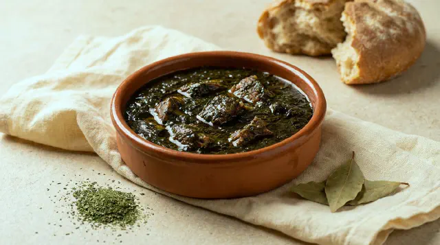 Mloukhia Sauce (Tunisian Dried Jute Leaf Sauce)
