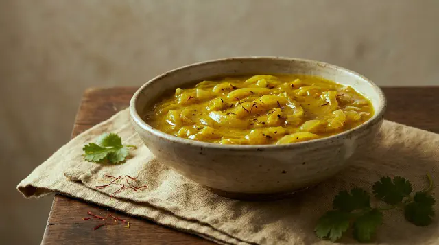M'qualli Sauce (Moroccan Saffron-Onion Gravy)