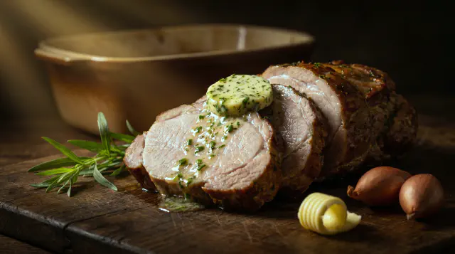 Herb-Crusted Pork Neck Roast