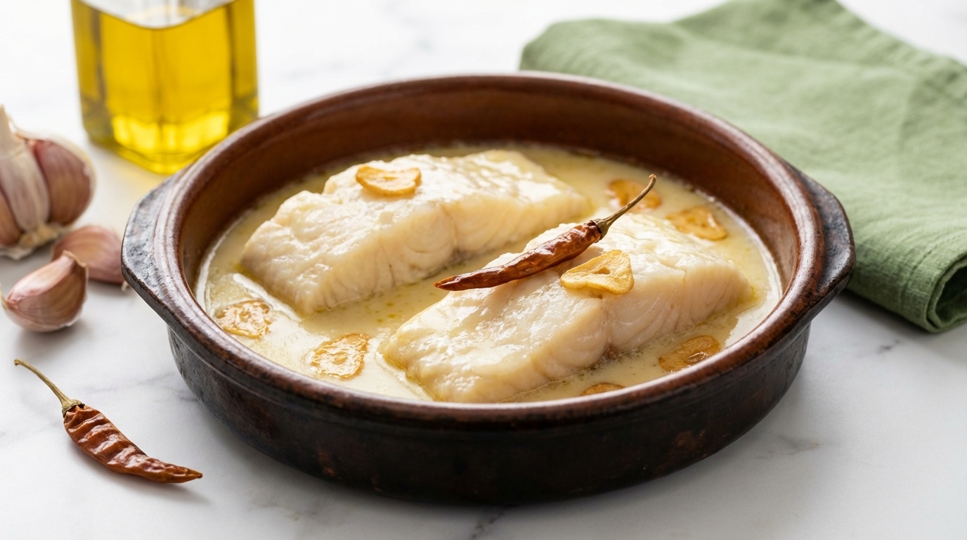 Pil Pil (Basque Cod in Garlic-Oil Emulsion)