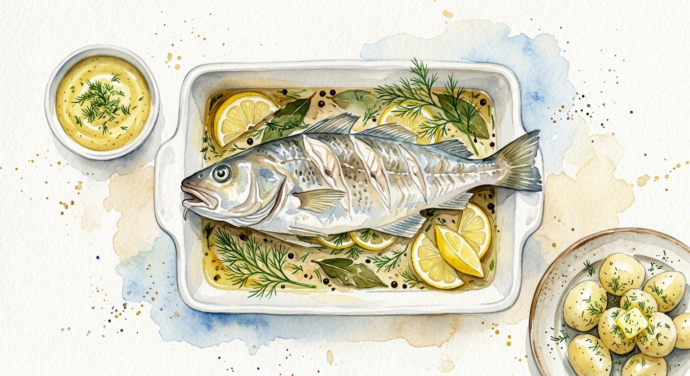 Poached Cod in the Oven