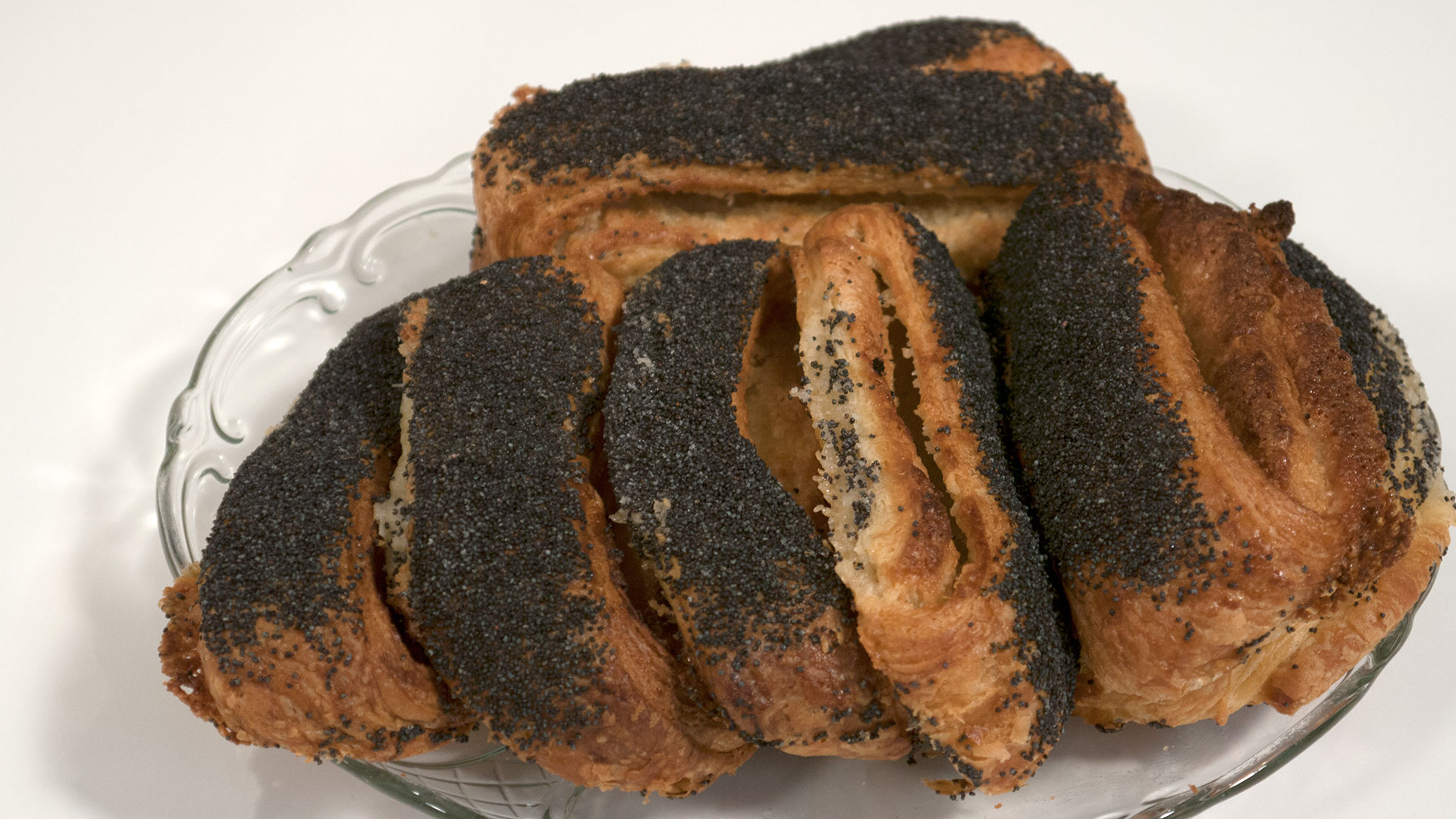 Poppies, copenhagen poppy, tea poppy, danish pastry breakfast rolls with poppy seeds