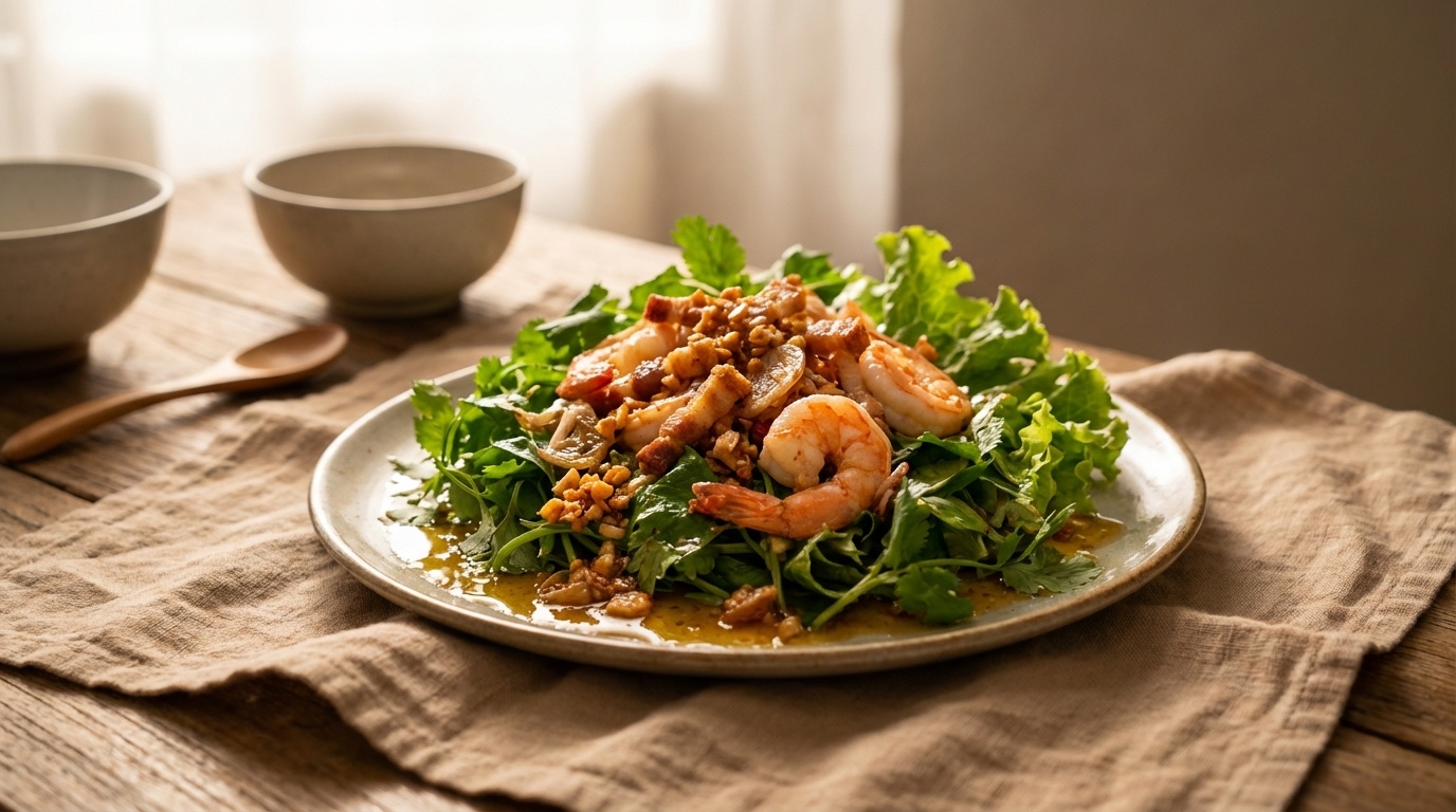 Pork and Prawn Sauce for Salads (Sốt thịt heo và tôm để trộn salad)