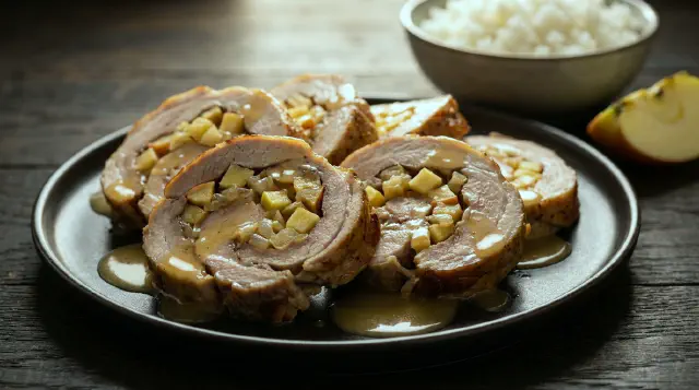 Pork Roulade with Apple and Curry