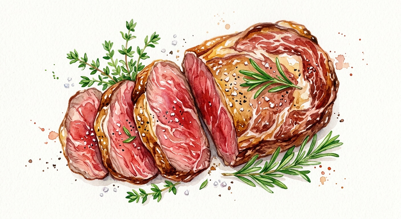 Red Roasted Marbled Fillet of Beef and Veal