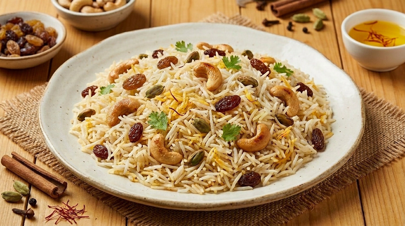 Rice Pilaf with Raisins and Nuts