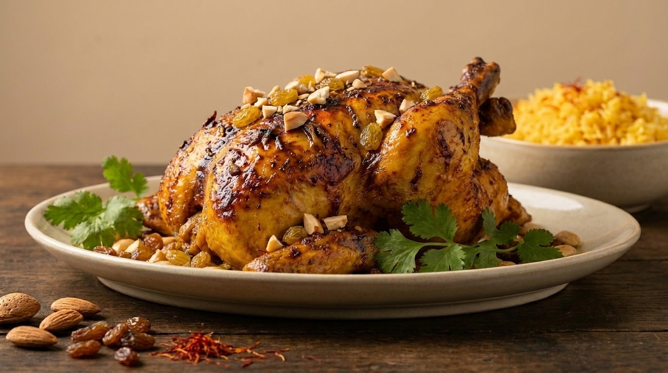Roast Chicken with Almonds