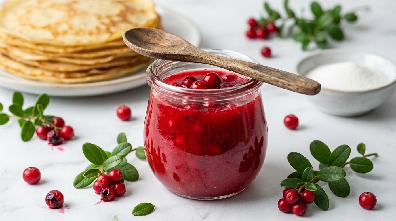 Roorte Tyttebaer (No-Cook Lingonberry Sauce)