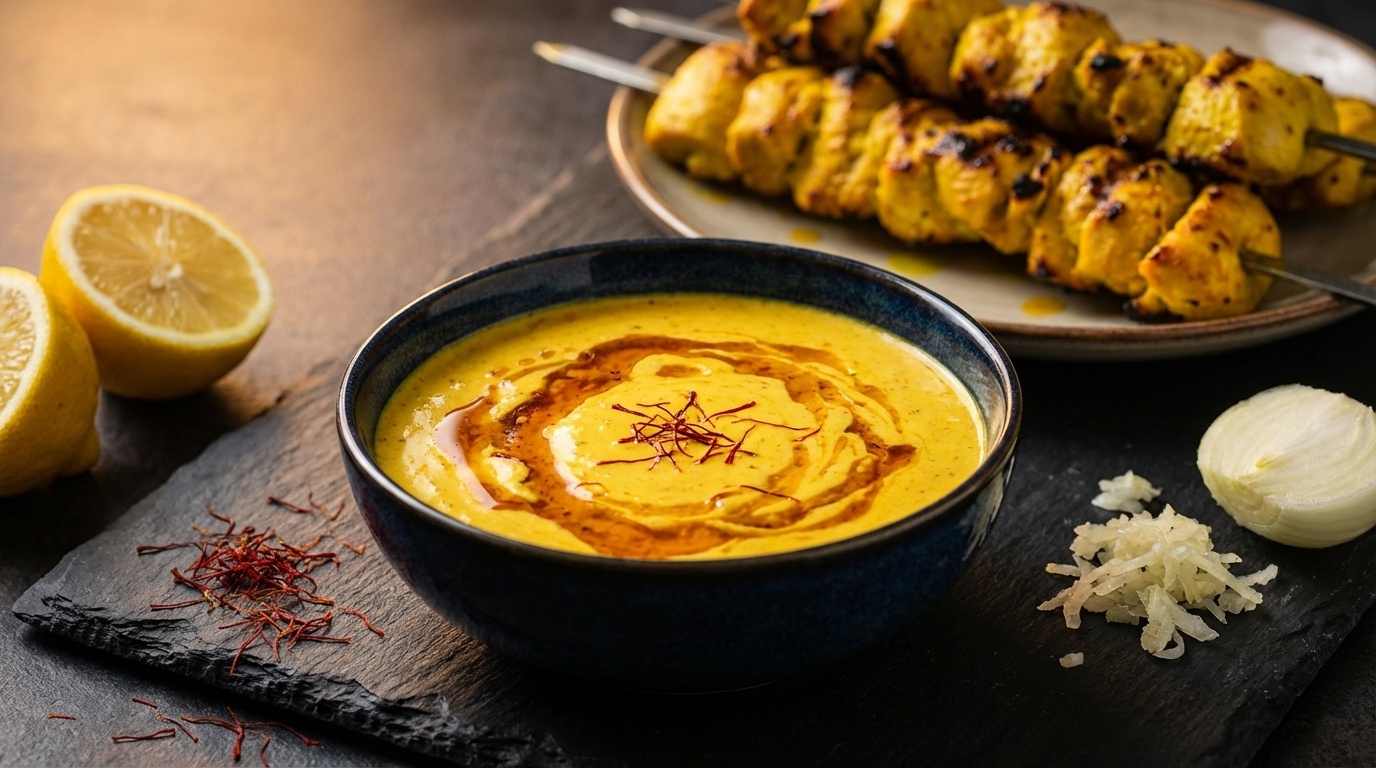 Saffron-Yogurt Marinade (Persian Joojeh Kabab Marinade)