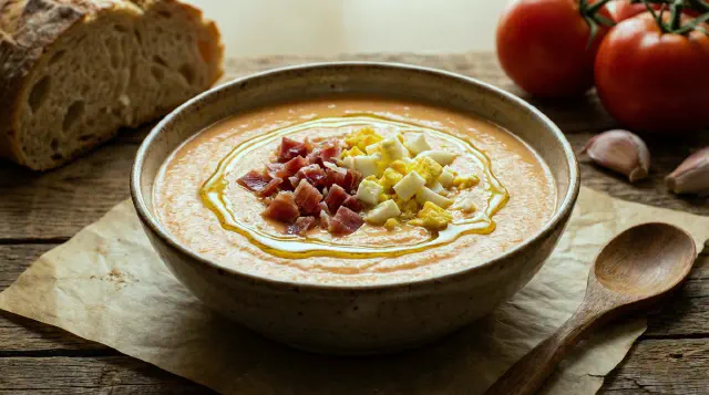 Salmorejo (Andalusian Cold Tomato and Bread Emulsion)