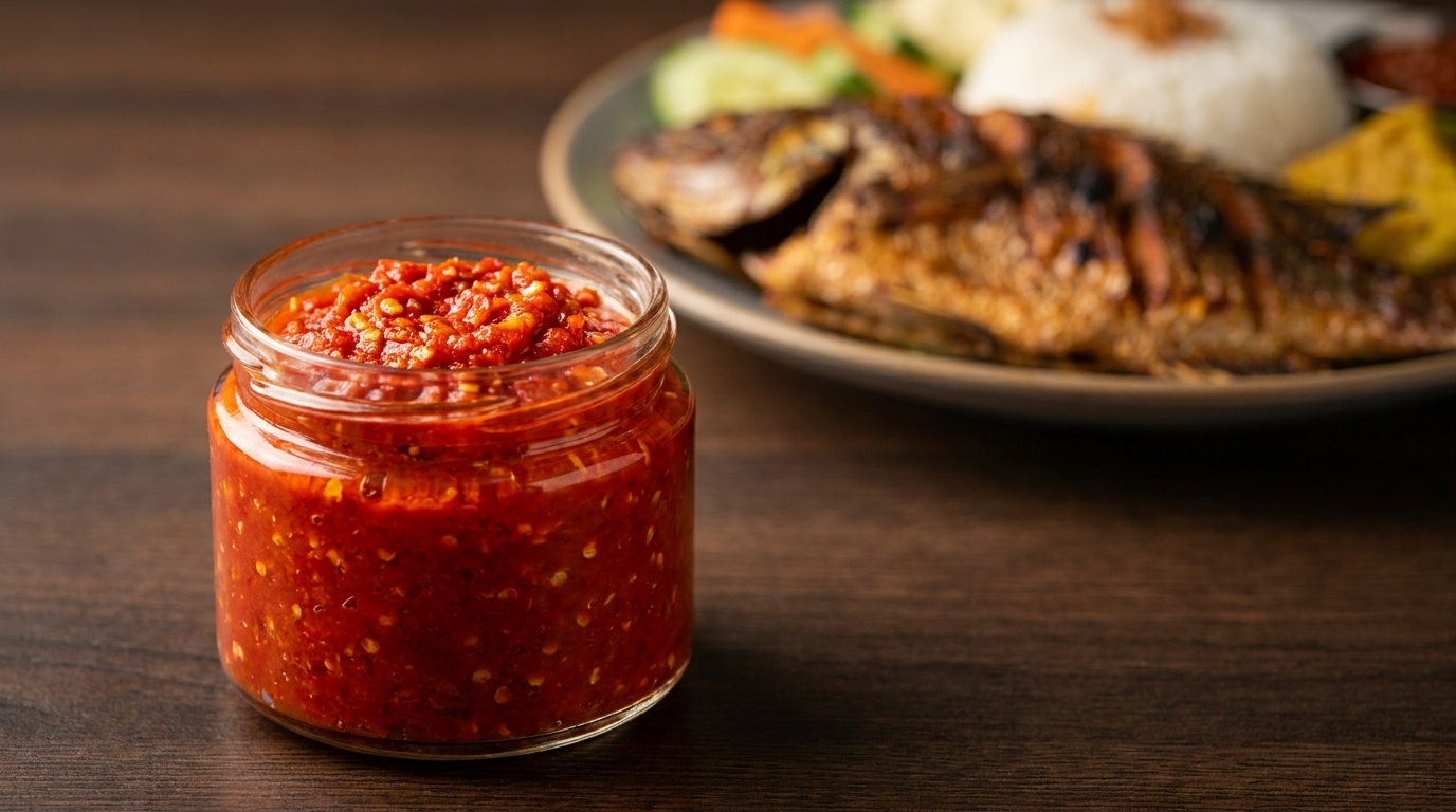 Sambal Oelek with Chili and Lemon Juice