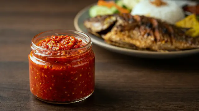 Sambal Oelek with Chili and Lemon Juice